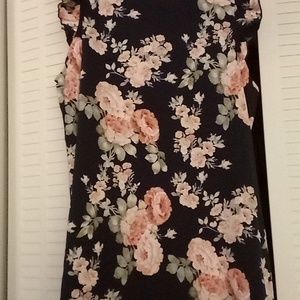 Woman's summer dress size XXL by Emery Rose. Navy blue with flower pattern.